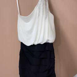 S Black/white Dress