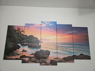 5 piece sunset picture