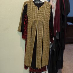 Beautiful Gold And Pink And Black Traditional Girl Dress For 8 To Ten Years Old