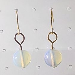 Moonstone And Gold Earrings