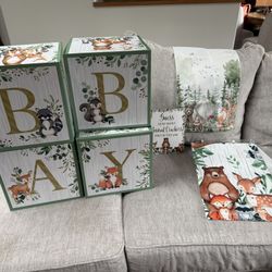 Woodsy Baby Shower Theme Decor