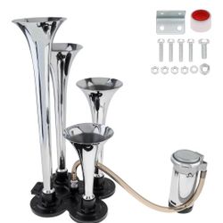 Complete Train Horns Kit, 12V 185db Super Loud