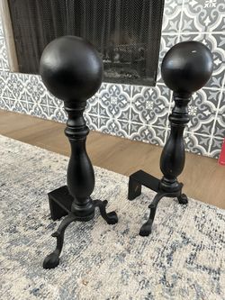 Black Fireplace Andirons 