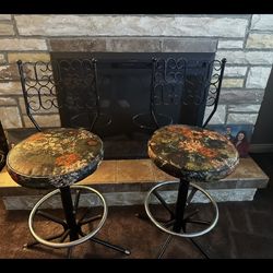 vintage cast iron bar stools 