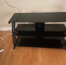 Black Glass Tv Stand