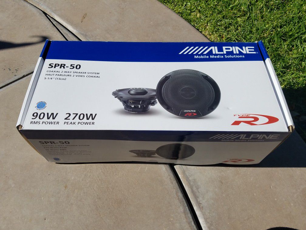 Alpine 5.25" Type R Speakers, SPR-50, New $70 for pair