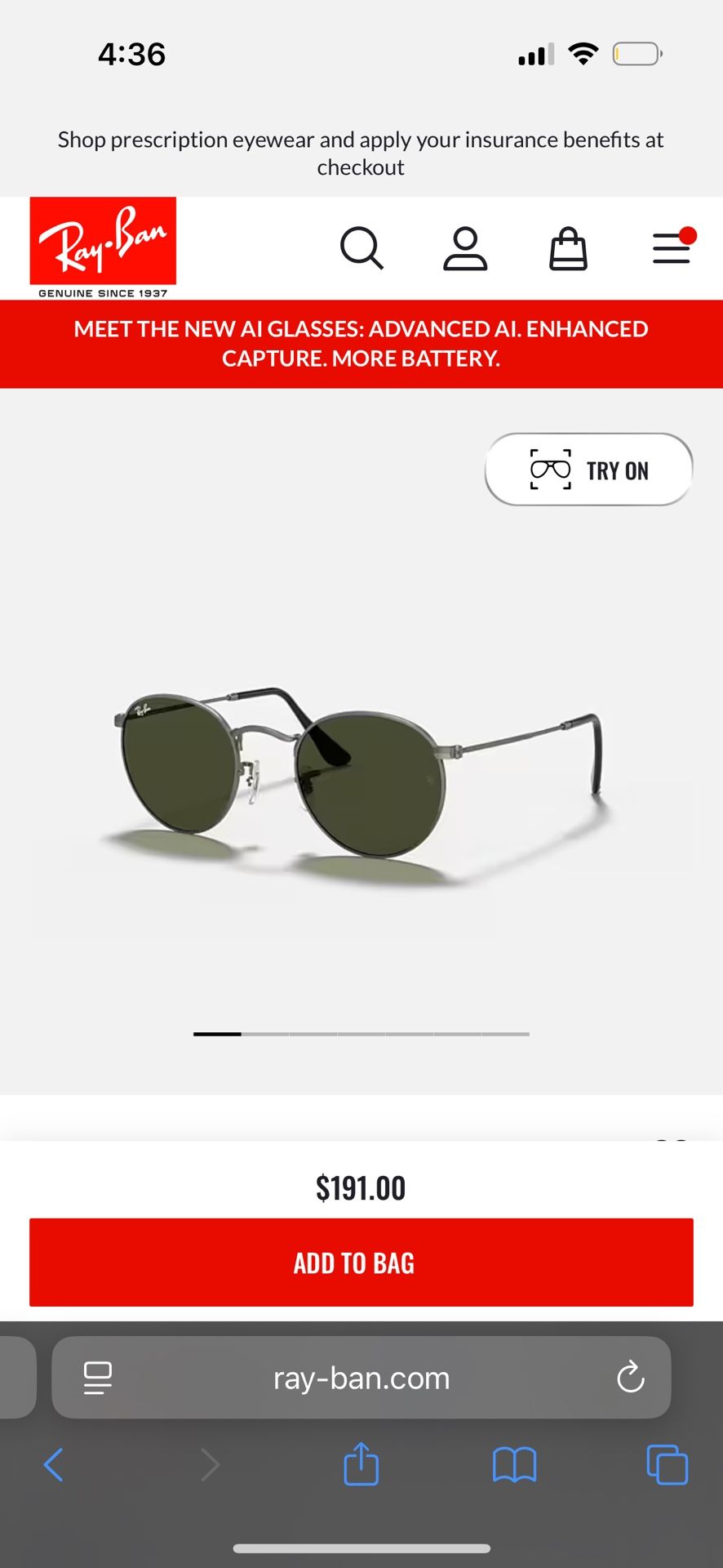 Ray-Bans Circular Lens (Black)