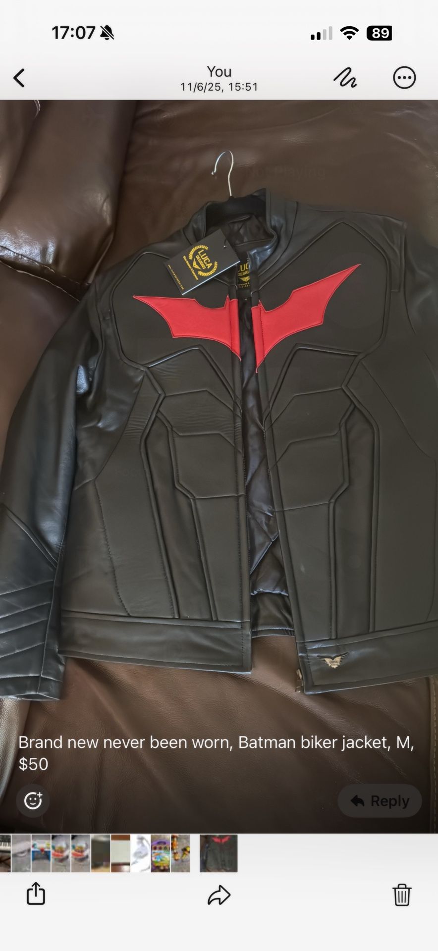 Batman (M) New Biker Leather Jacket