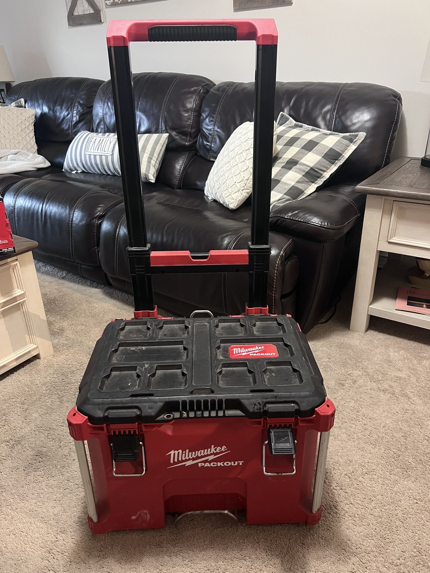 Milwaukee PACKOUT 22 in. Rolling Low Profile Handle Tool Box Black/Red