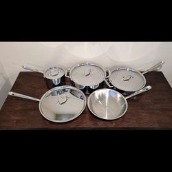 All-Clad D3 Stainless Steel 9 Piece Set Cookware