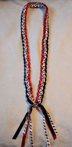 Graduation Football Ribbon Lei