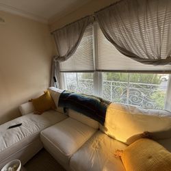 White sectional Good Condition 