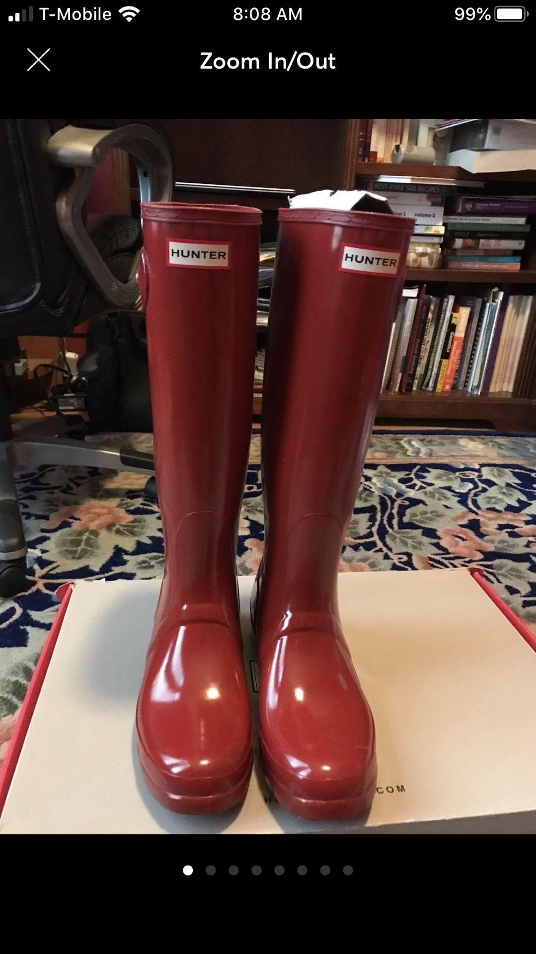 Hunter women original tall rain boots size 10