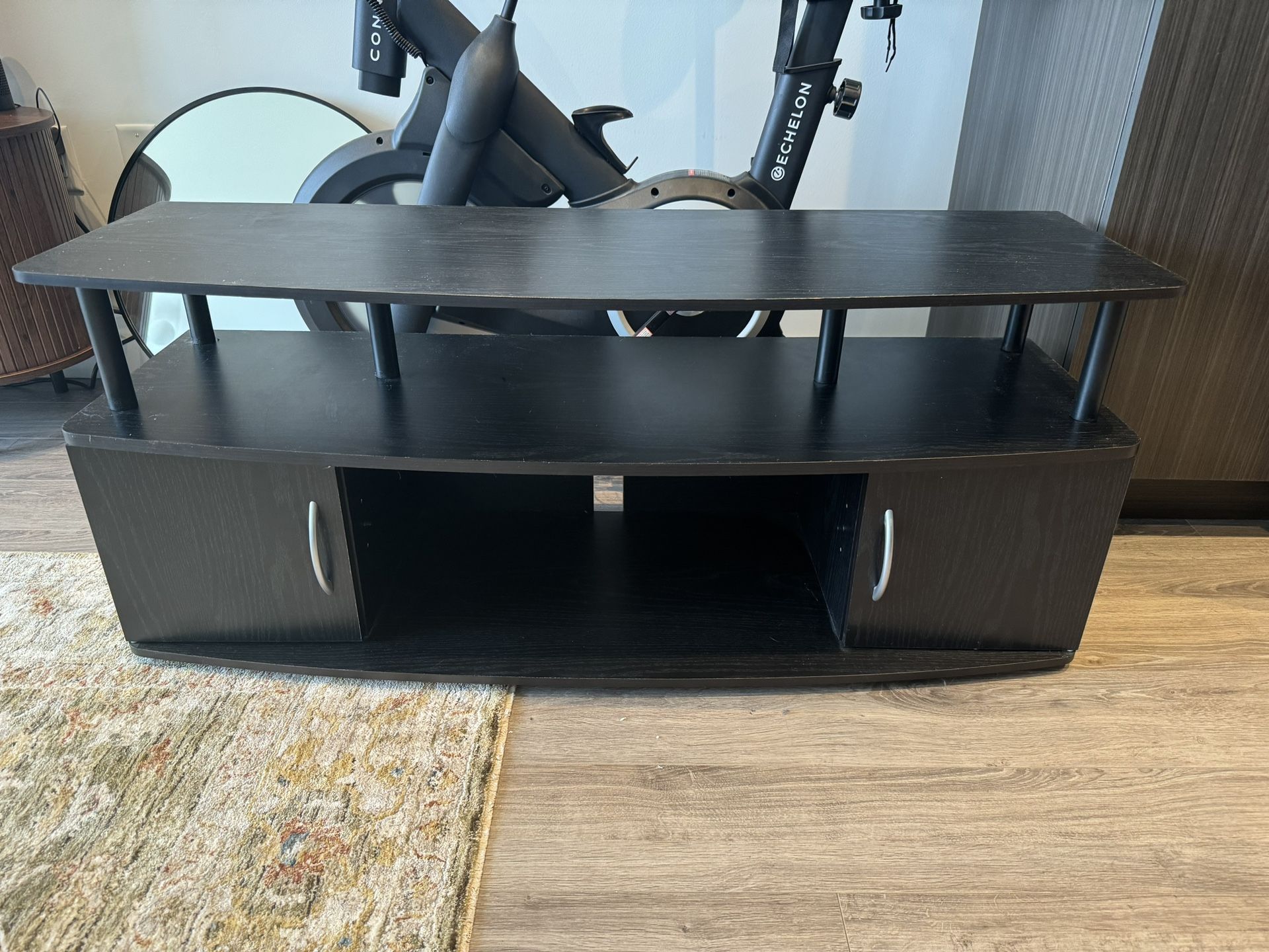 Black TV stand