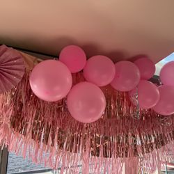 FREE Pink Decorations Used For Baby Shower