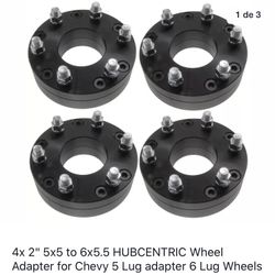 Wheels spacers 2” 5x5 to 6x5.5