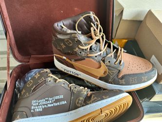 OFF-LOUIS LV AIR JORDAN 1 men size 12