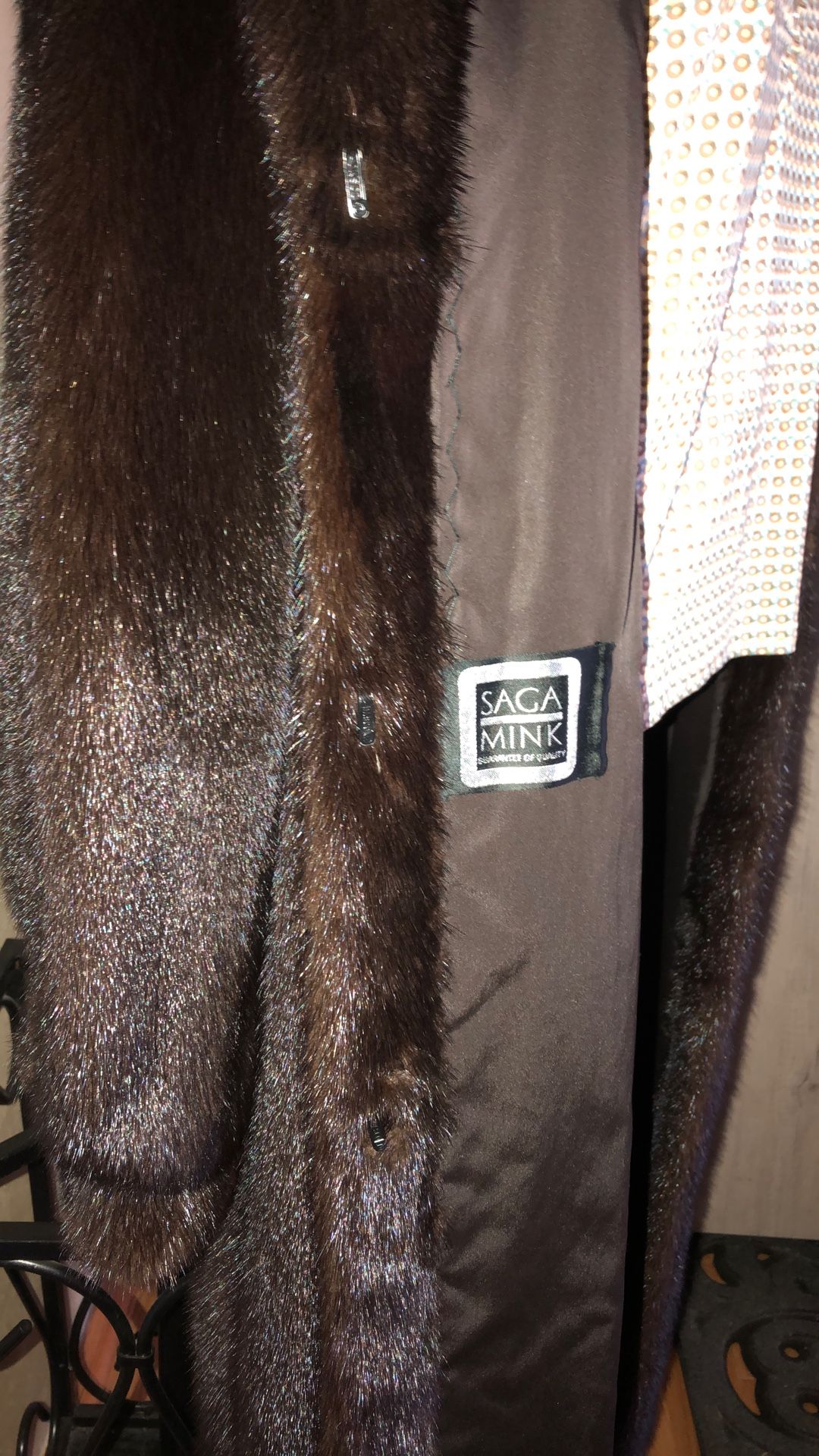 SAGA MINK REAL FUR LONG FULL LENGTH FUR COAT PLUS SIZE 2XL 3XL 18W