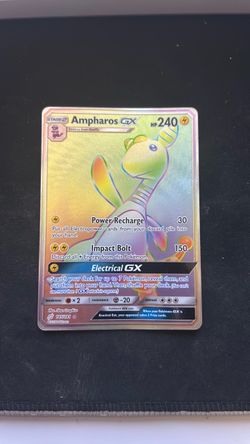 Ampharos GX Rainbow Rare Pokémon Card 185/181