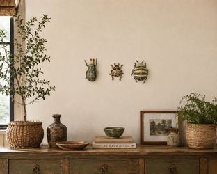 Wall Art Bugs Beetles Set 3 OpalHouse SugarBoo Boutique Handmade Metal Woven Green Gold Home Decor