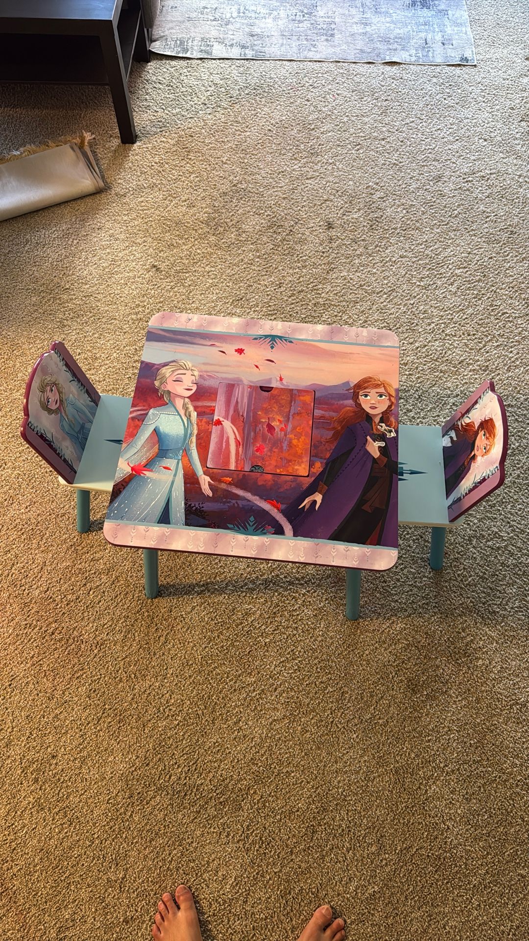Frozen Kids Table & 2 Chairs Set – Disney Themed