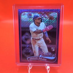 2024 topps chrome johan rojas #2T89C-18 RC /75 35th anniversary refractor