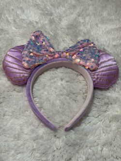 New - Lavender seashell Minnie Mouse ears