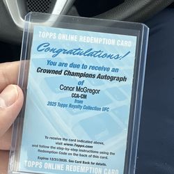 UFC Conor McGregor 2025 Crowned Champions Auto /25