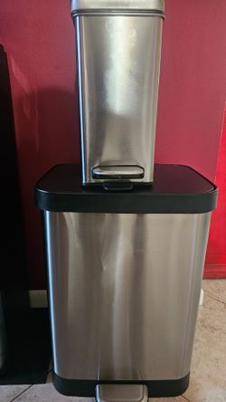 Glad Stainless Steel Kitchen Trash Can w/ FREE Simplehuman Trash Can