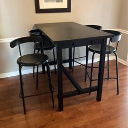 Bar Height Dining Table & Chairs