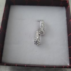 1cttw Moissanite Sterling Silver Earrings 