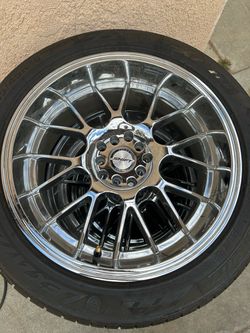 Shift Racing Chrome Wheel with Tire 18 inch Lexani tires