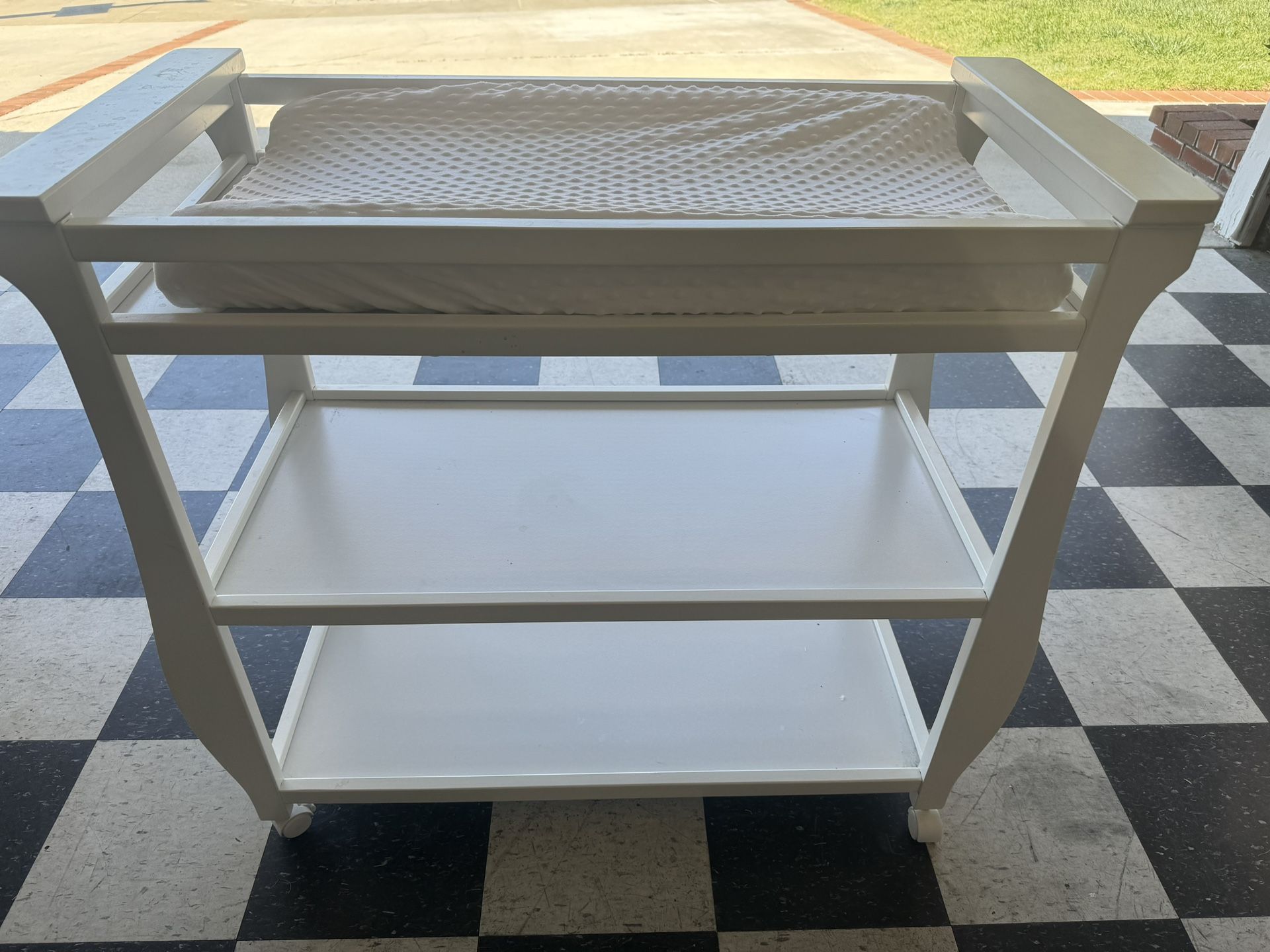 White Changing Table & Pad 