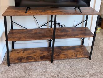 Black/Brown Console Table - Like new!