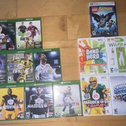 LOT OF 14 MIX  XBOX ONE AND WII VIDEO GAMES BUNDLE DEAL (PREOWNED/USED)