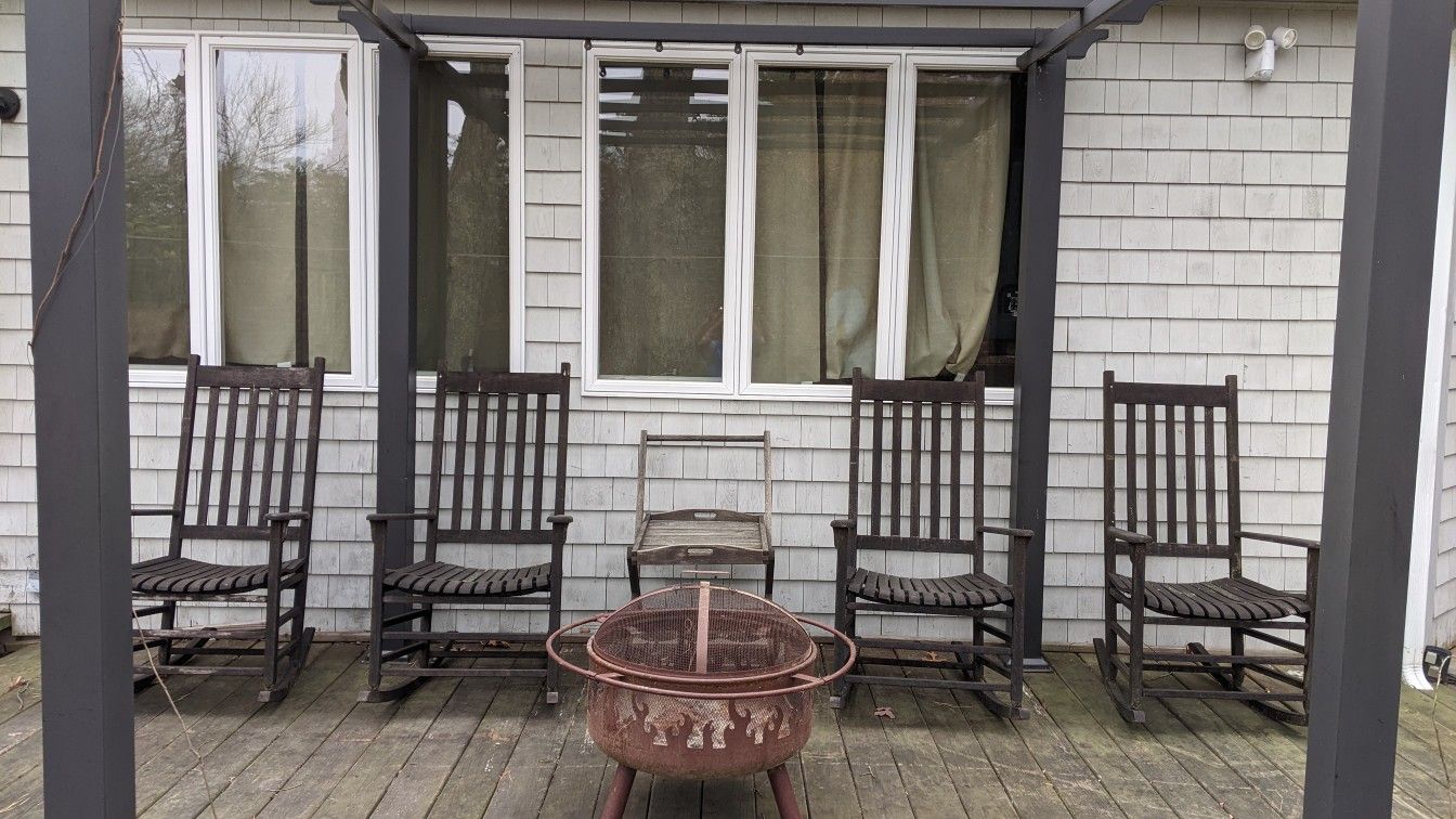 Rocking Chairs And Rolling Table