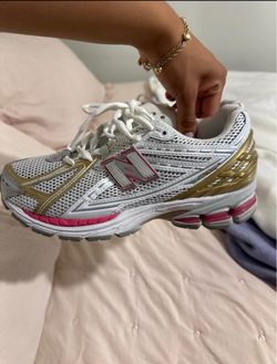 New Balance 1906 White Gold Pink Sneakers