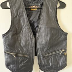 Original Harley Davidson Leather Vest- Small