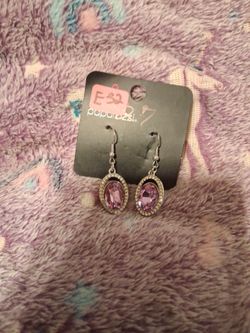 Pink white Diamond Earrings