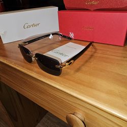 Cartier Designer Rimless Sunglasses