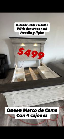 Queen bed frame only!