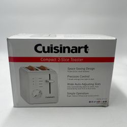 Cuisinart CPT122 Compact 2 Slice Toaster - White - New Open Box