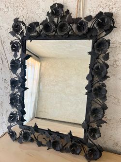 Italian Villa Wrought Iron Mirror - Rustic Decor