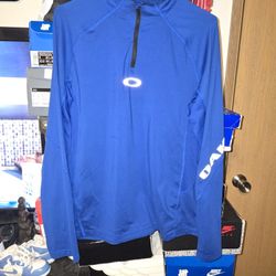 Oakley Hydrolix Men's Small 1/4 Zip Pullover Sweatshirt Regular Fit Blue
