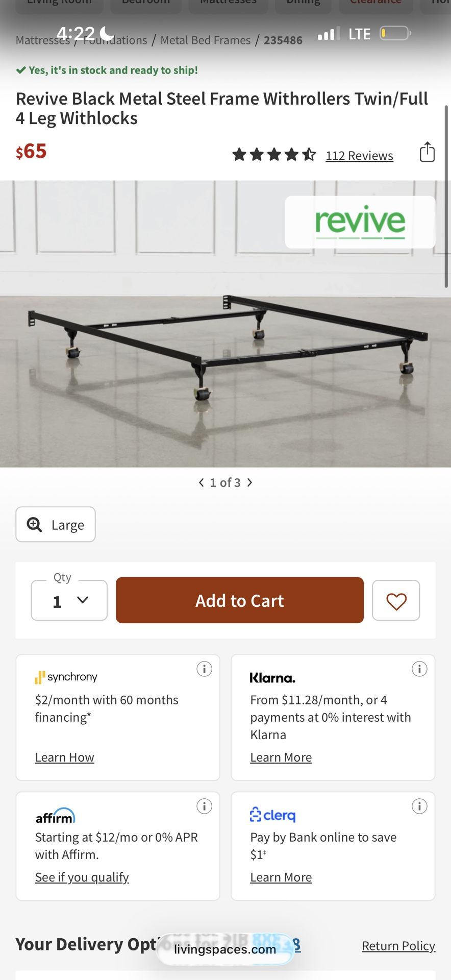 Adjustable twin bed Metal Frame