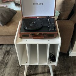 Vinyl Record Player With Bluetooth And Stand