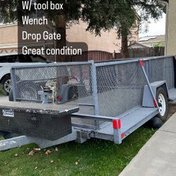 Tilt Utility Trailer With Toolbox Or trade For Car 