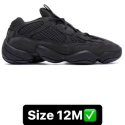 Adidas Yeezy 500 Utility Black 2023 Pair Size 12