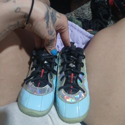 Nike Little Posite One Mixtape Teal Blue 