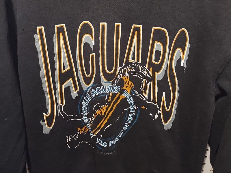 Vintage NFL Jacksonville Jaguars Pullover Sweater Russell Athletic 1994 USA Sz L